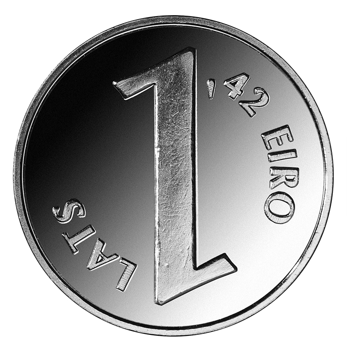 Laiž apgrozībā lata-eiro pārejas monētu
