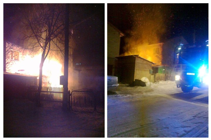 ACULIECINIEKS: Jauntukumā deg malkas šķūnītis