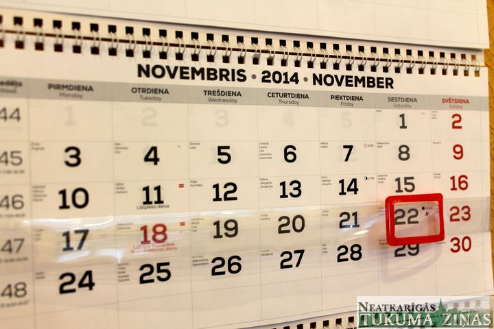 Pirmdienu, 17. novembri, pārcels uz sestdienu, 22. novembri