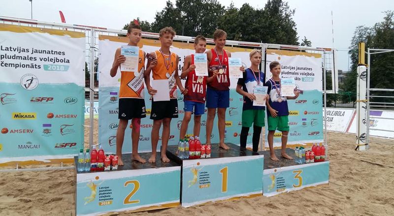Jaunajiem volejbolistiem medaļas Latvijas čempionātā
