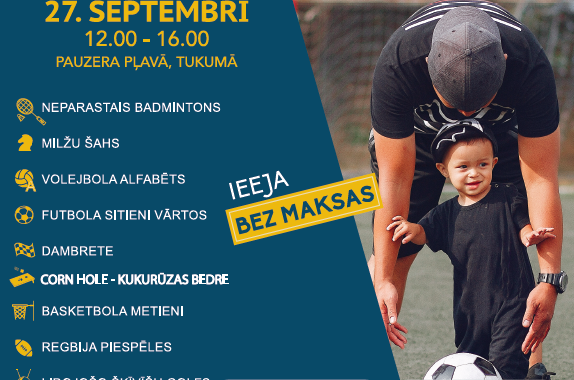 Tukumā, 27. septembrī norisināsies #BeActive Eiropas Sporta nedēļas pasākums