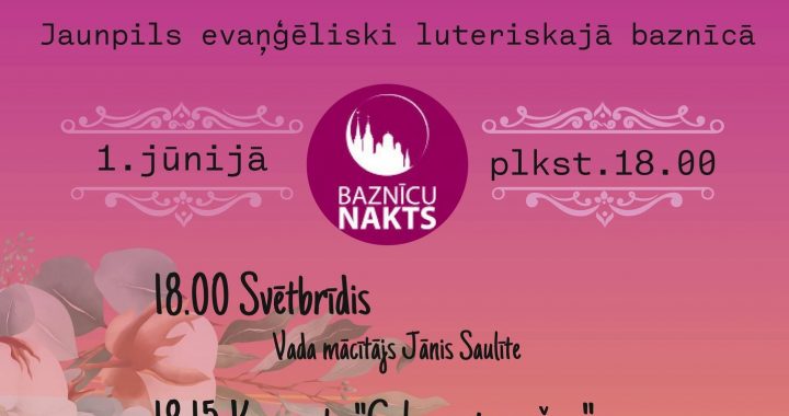 Baznīcu nakts pasākumi Tukuma novadā