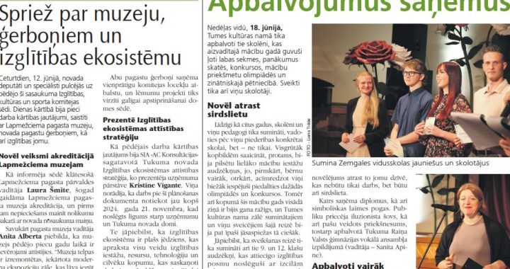 Spriež par muzeju, ģerboņiem un izglītības ekosistēmu