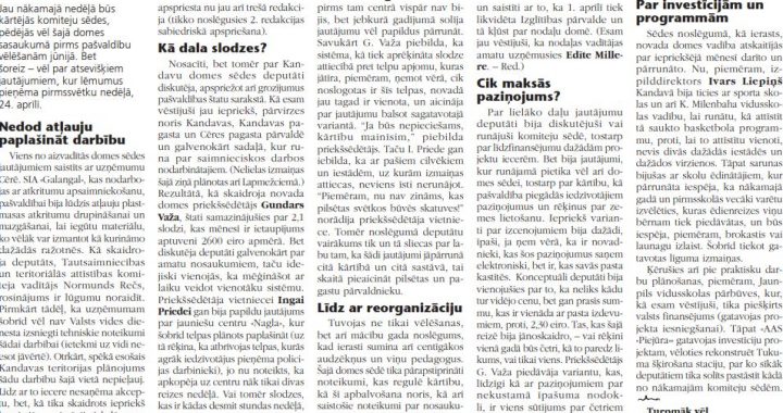 Par darbiniekiem un plānošanu