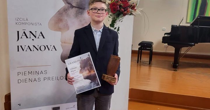 Engures Mūzikas un mākslas skolas audzēknim – Grand Prix jaunrades konkursā