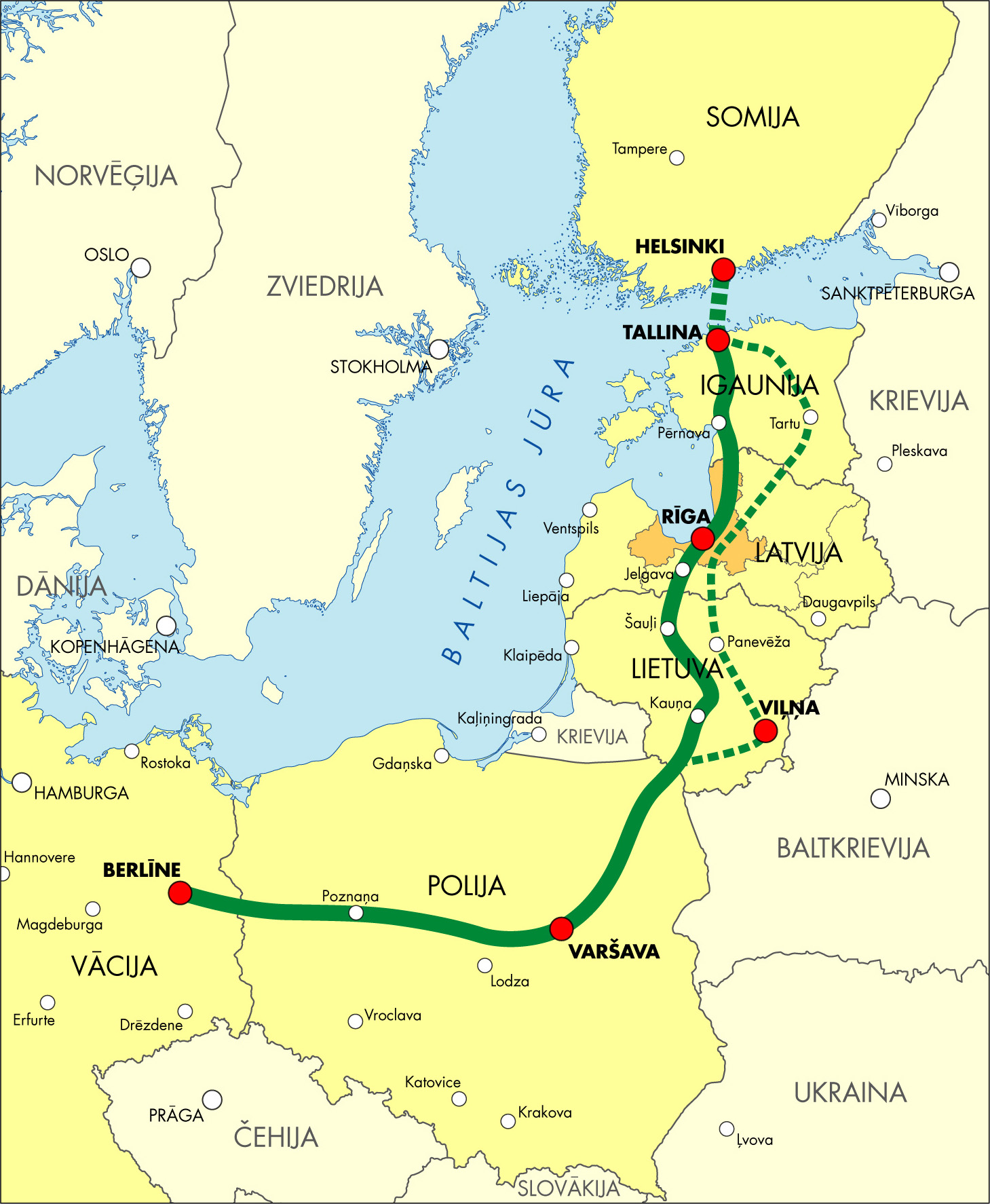 Baltijas valstis «Rail Baltica II» izpētes sāks šogad