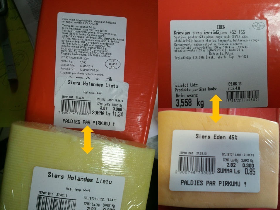 Arī Tukumā siera izstrādājumus tirgo kā sieru